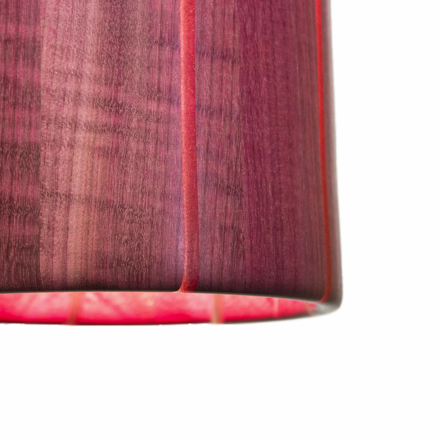 Quarter image of Strake Studio Latimore Pendant Lamp made from Purpleheart exotic wood.