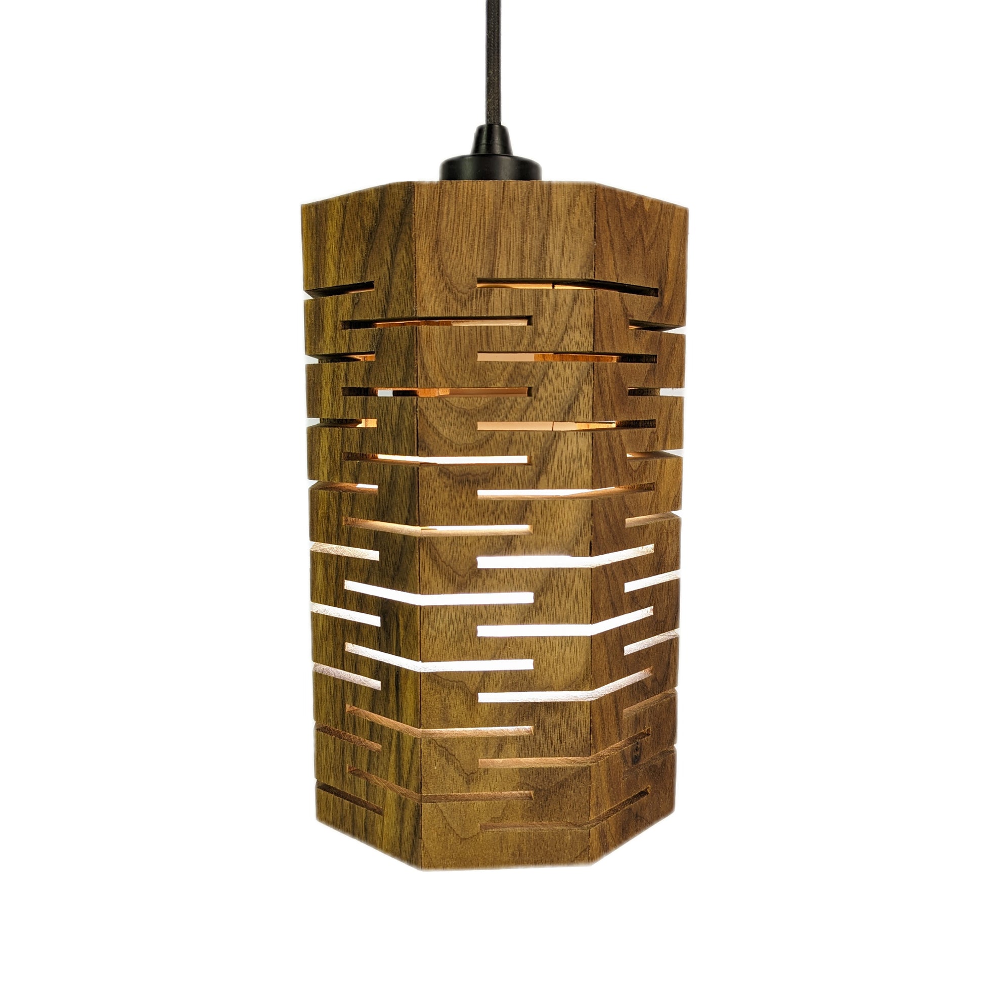 Strake Studio Henlopen Pendant Lamp made from Walnut wood.
